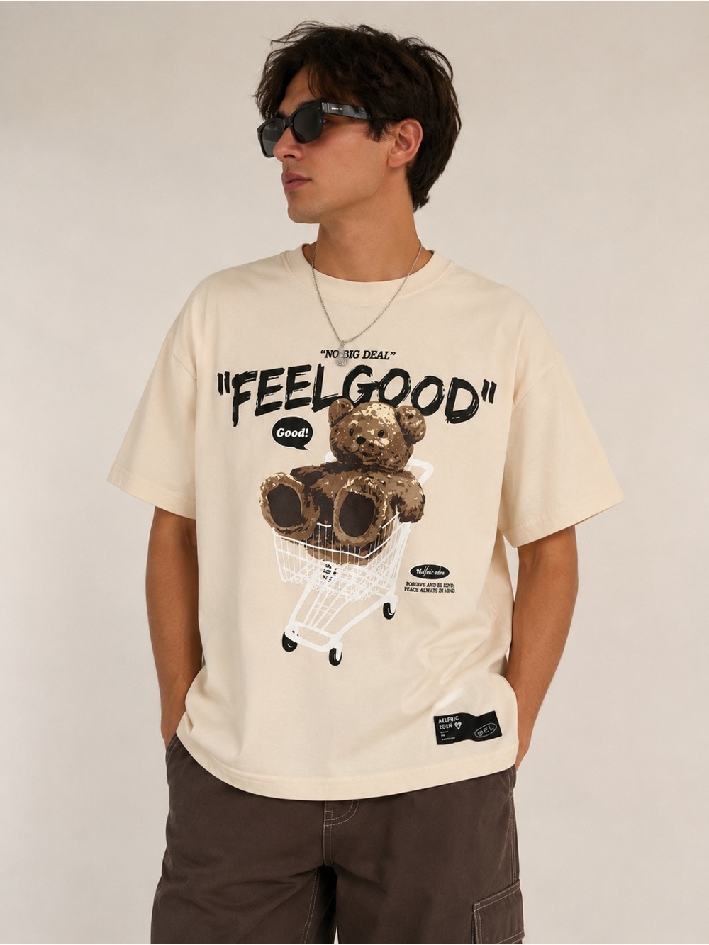 Aelfric Eden Cream‎ Bear No Big Deal Feel Good Tshirt